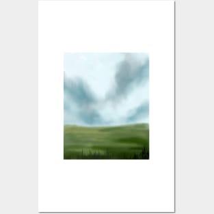 Simpe Abstract Landscape Illustration Posters and Art